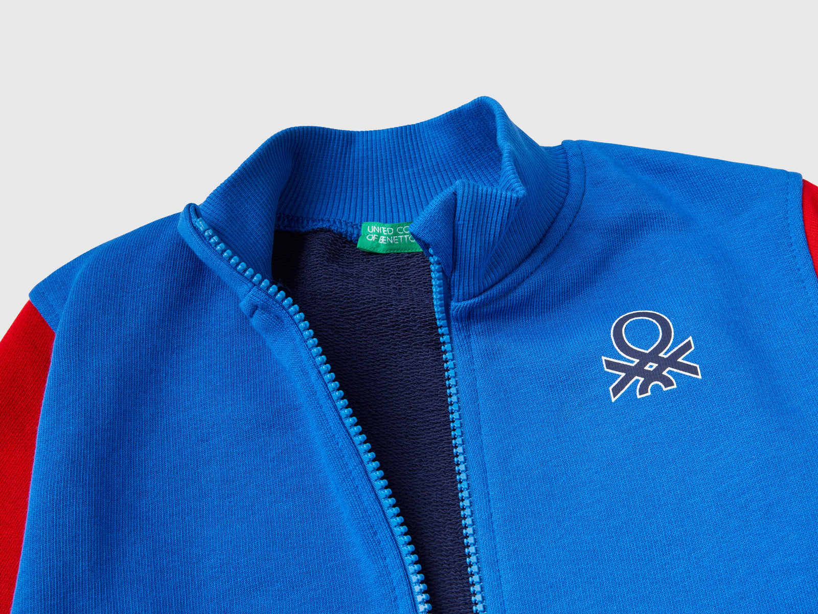 Felpa in cotone bio con zip da bimbo multi-color 3 | Benetton Outlet