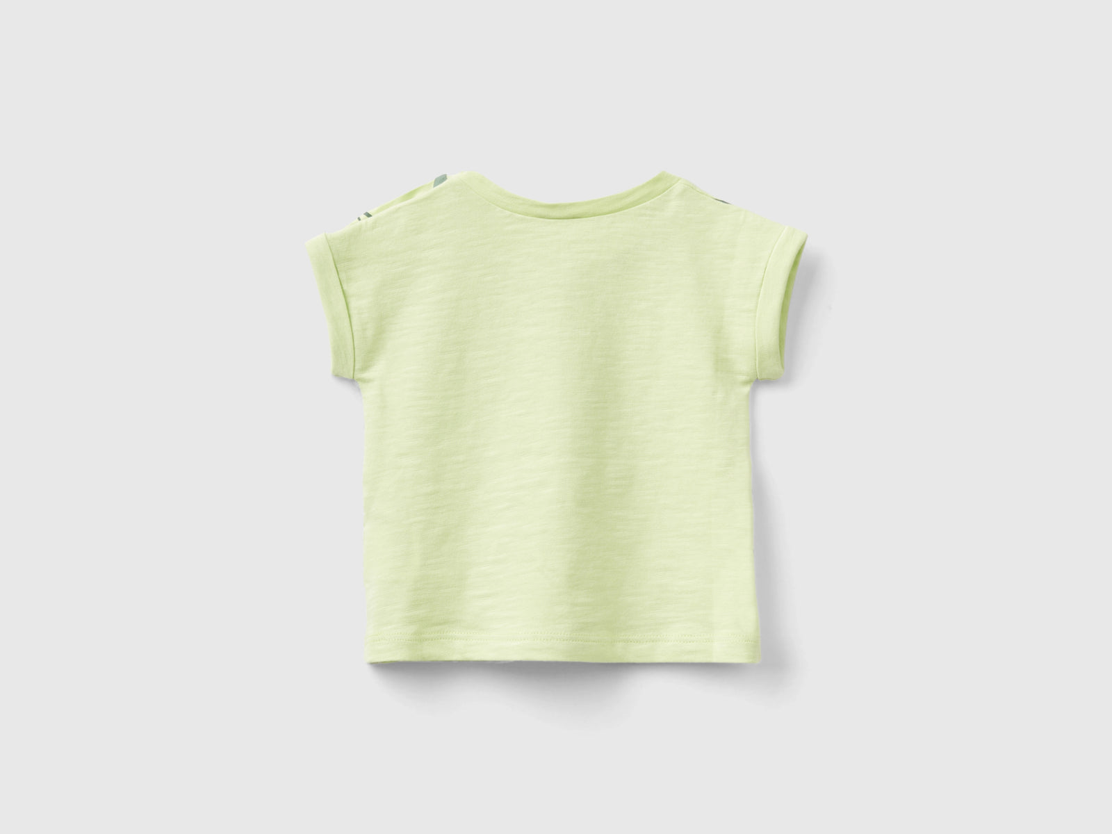 T-shirt con stampa esotica da neonato verde chiaro 2 | Benetton Outlet
