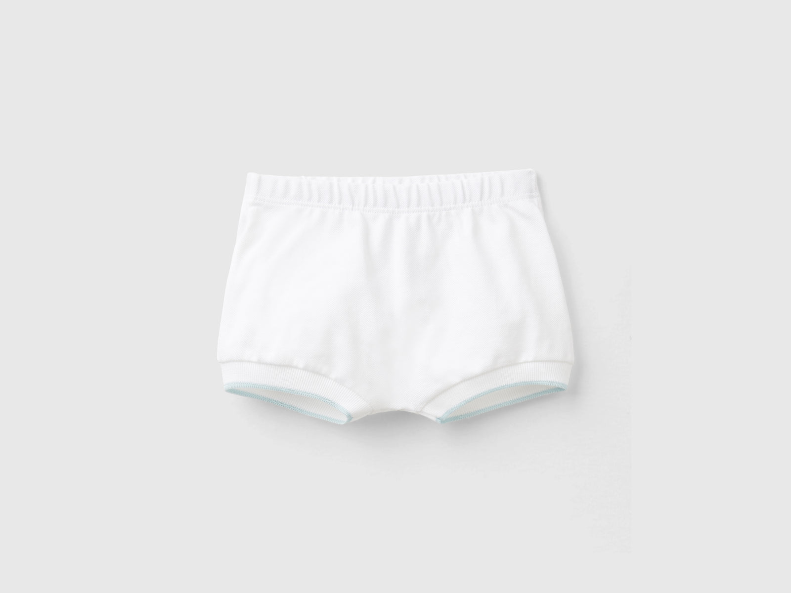 Shorts in cotone stretch da neonato bianco | Benetton Outlet
