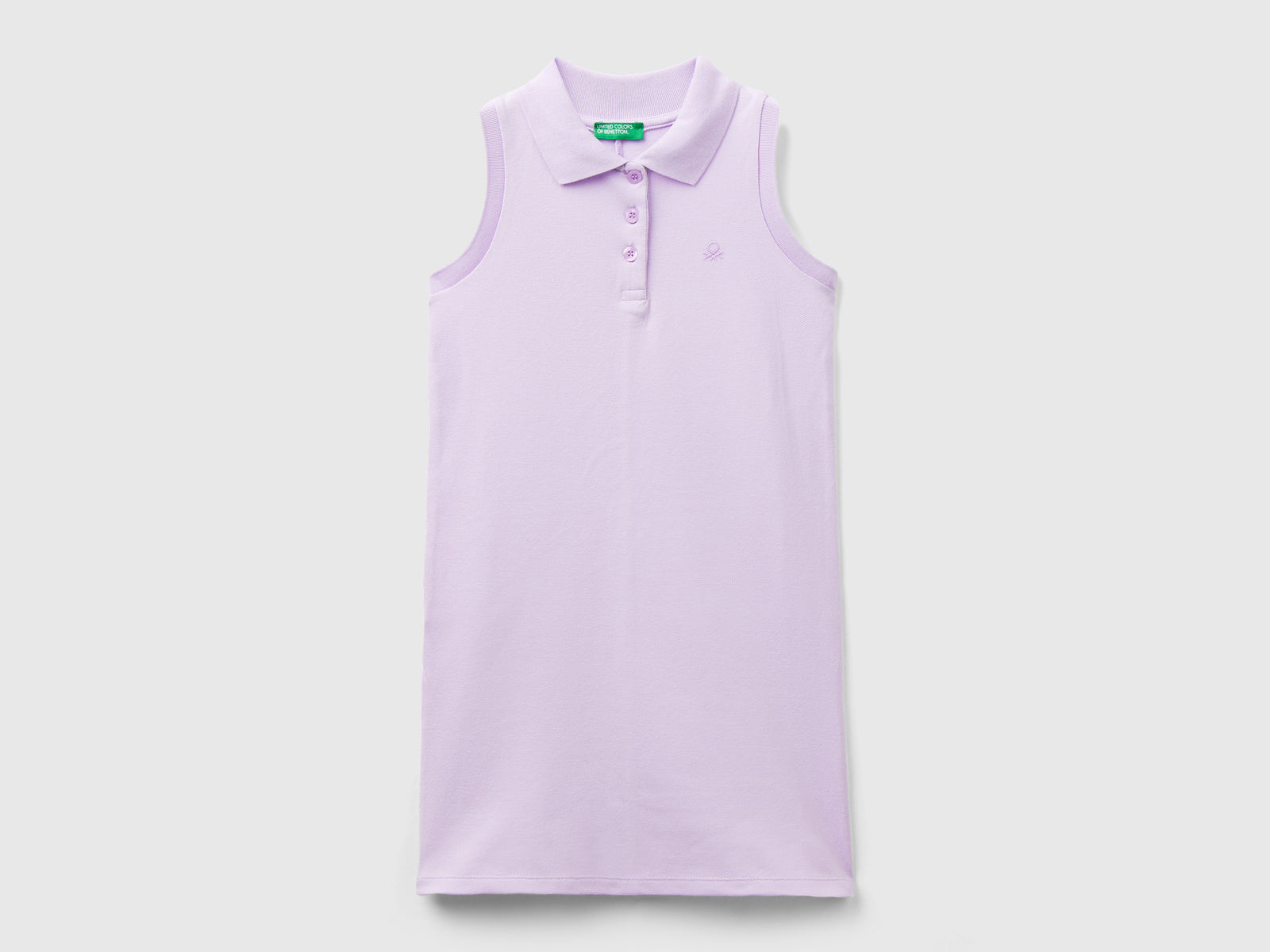 Vestito smanicato stile polo da bambina lilla | Benetton Outlet