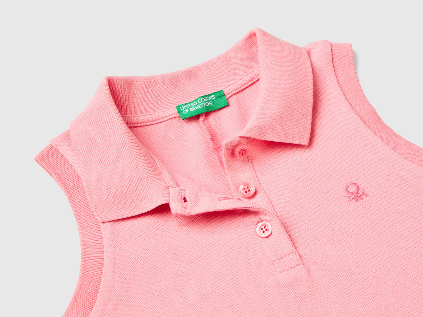 Vestito smanicato stile polo da bambina rosa 2 | Benetton Outlet