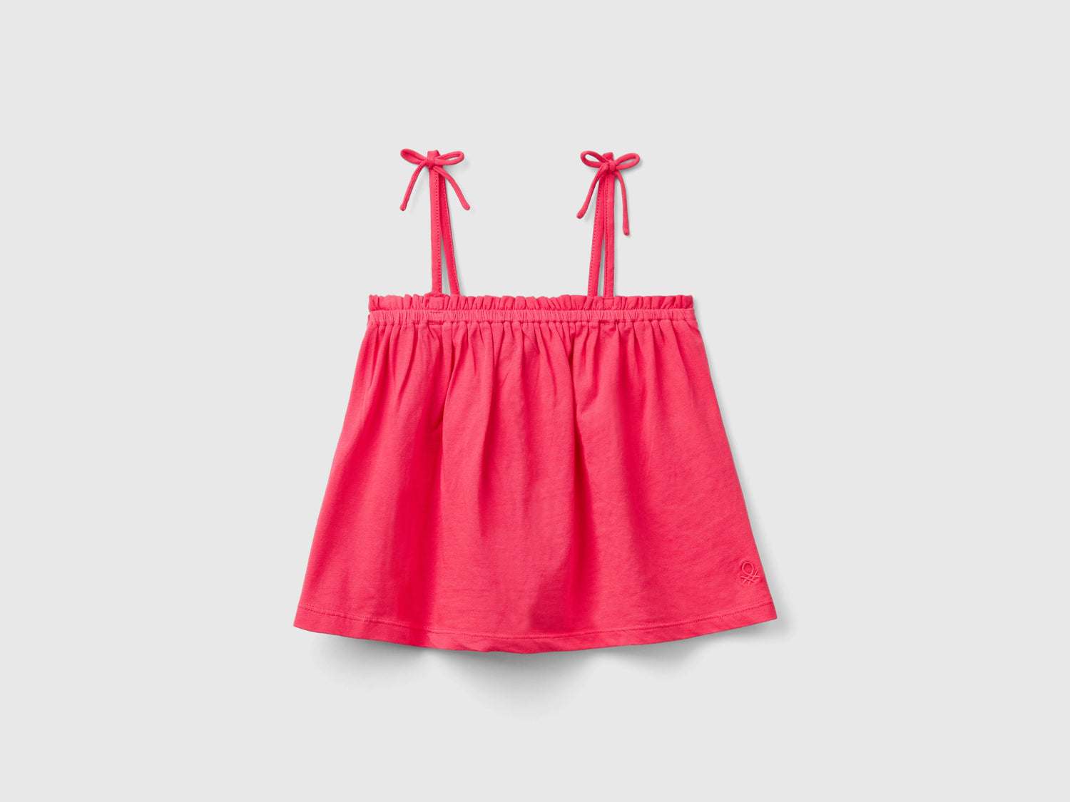 Top con dettagli sangallo da bambina fucsia | Benetton Outlet