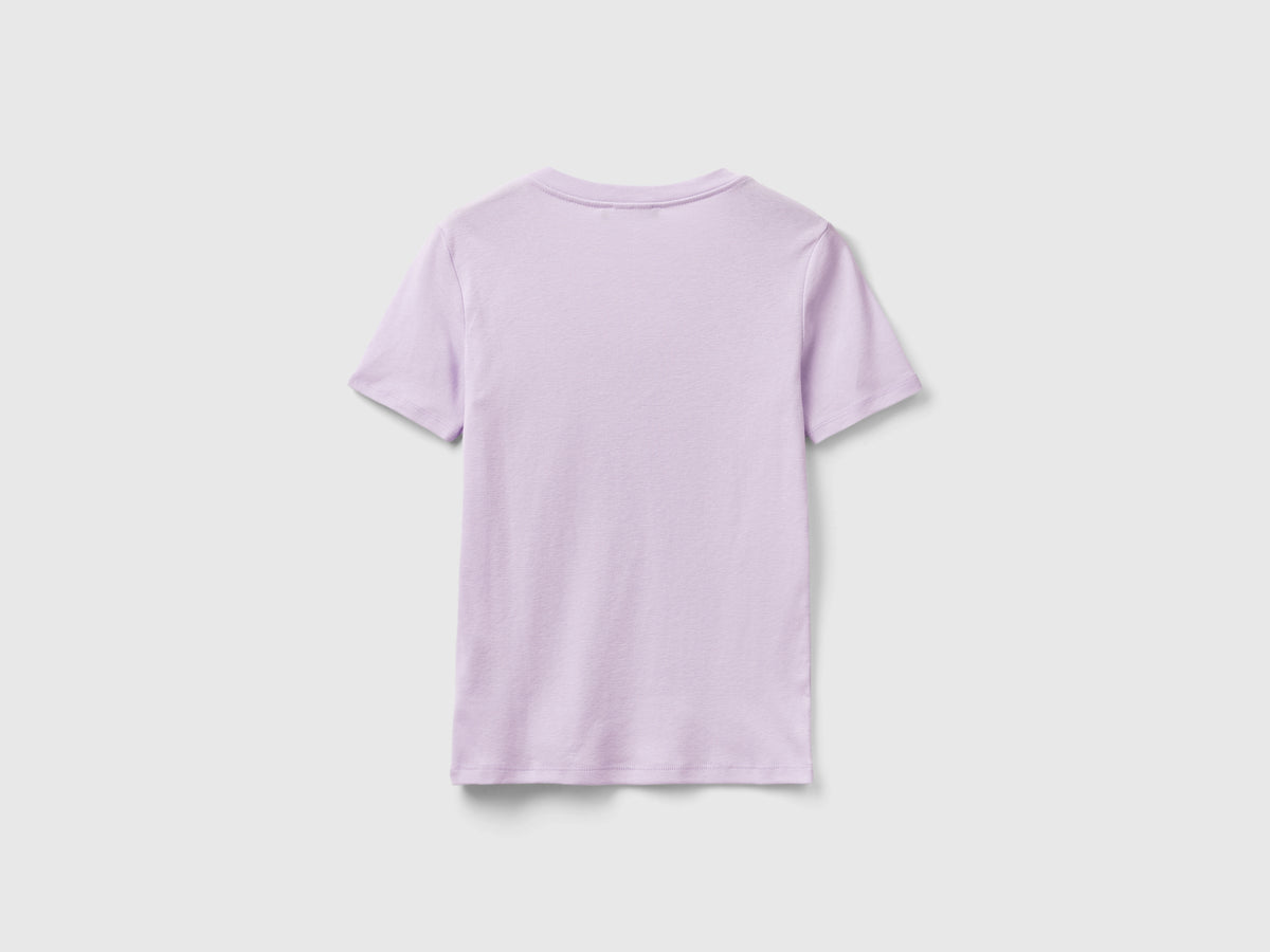 T-shirt manica corta in cotone a fibra lunga