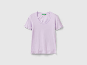 T-shirt manica corta in cotone a fibra lunga