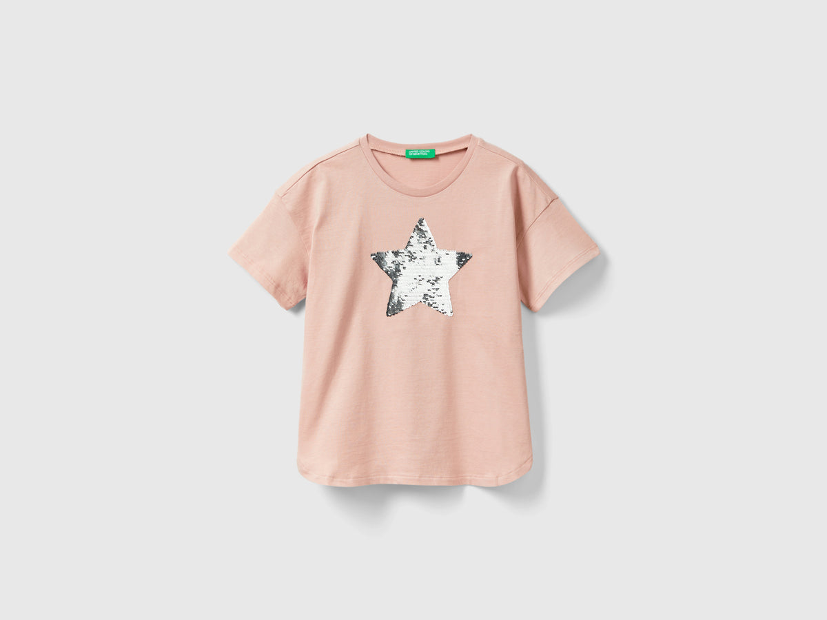 Maglietta con paillettes reversibili