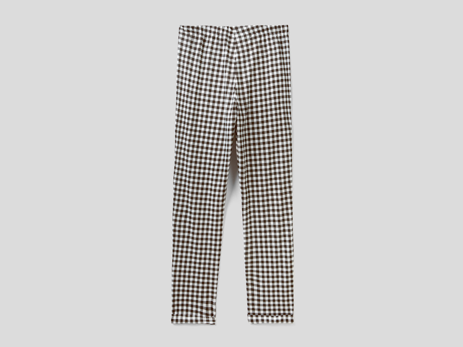 Pantaloni fluidi a quadri da donna nero 2 | Benetton Outlet