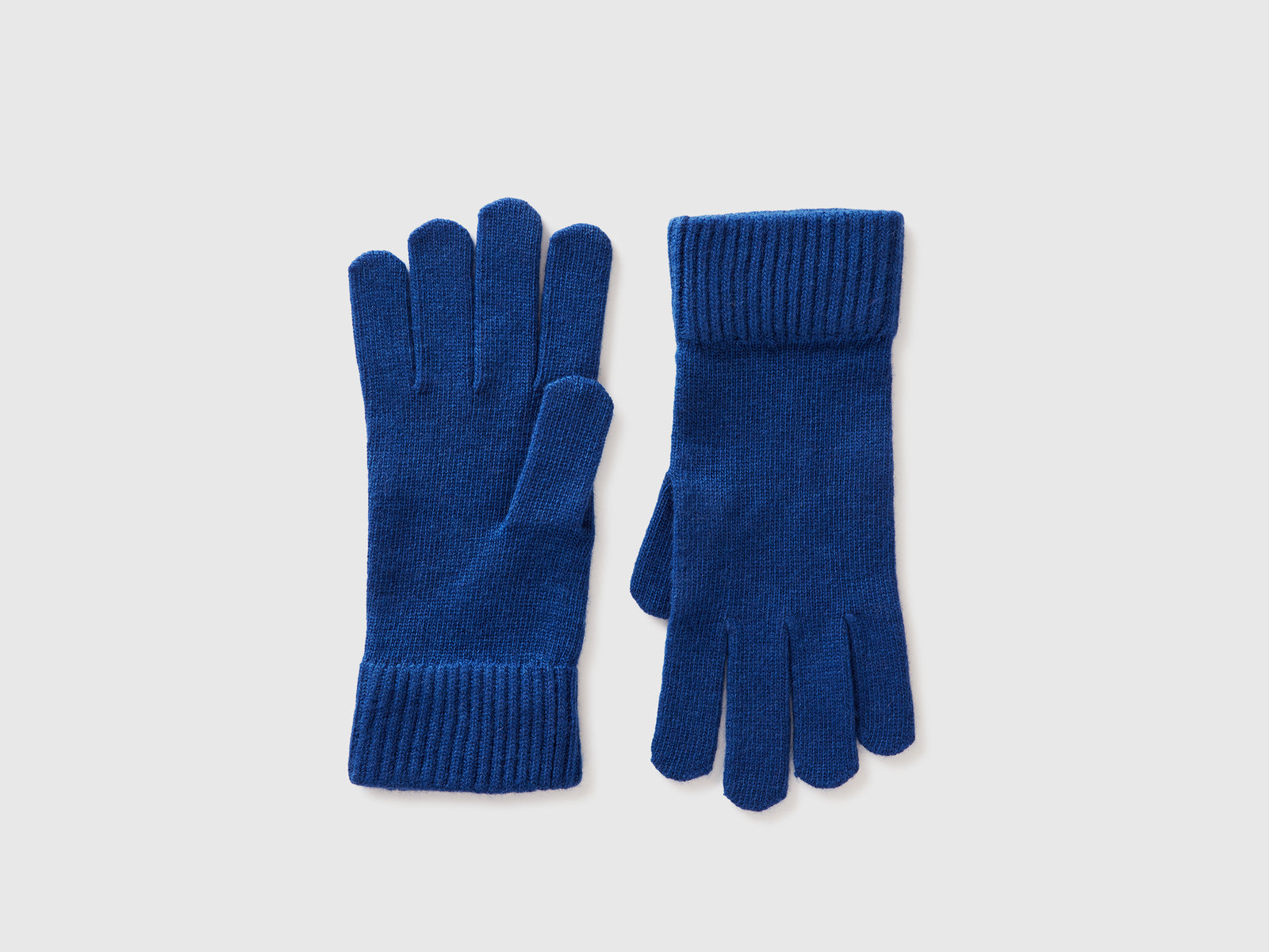 Guanti in pura lana vergine da uomo blu | Benetton Outlet