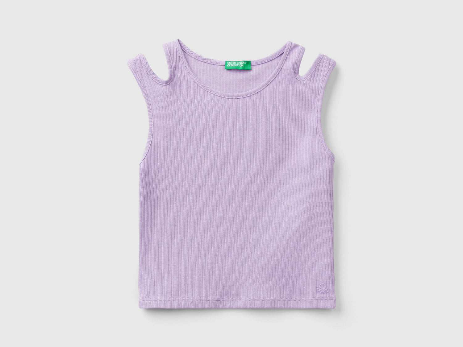 Canotta cut out a costine da bambina lilla | Benetton Outlet