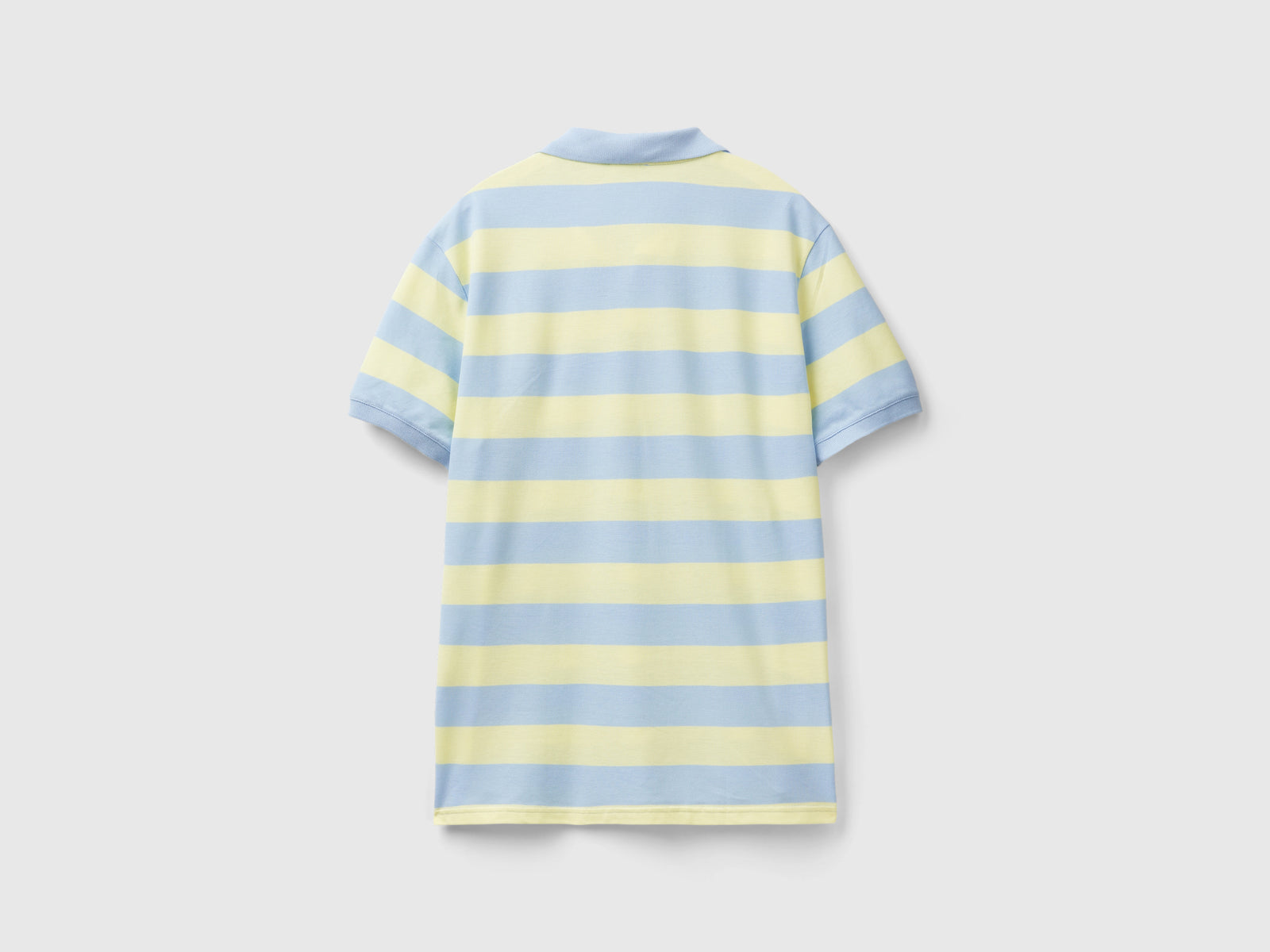 Polo a righe celesti e giallo chiaro da uomo multi-color 2 | Benetton Outlet