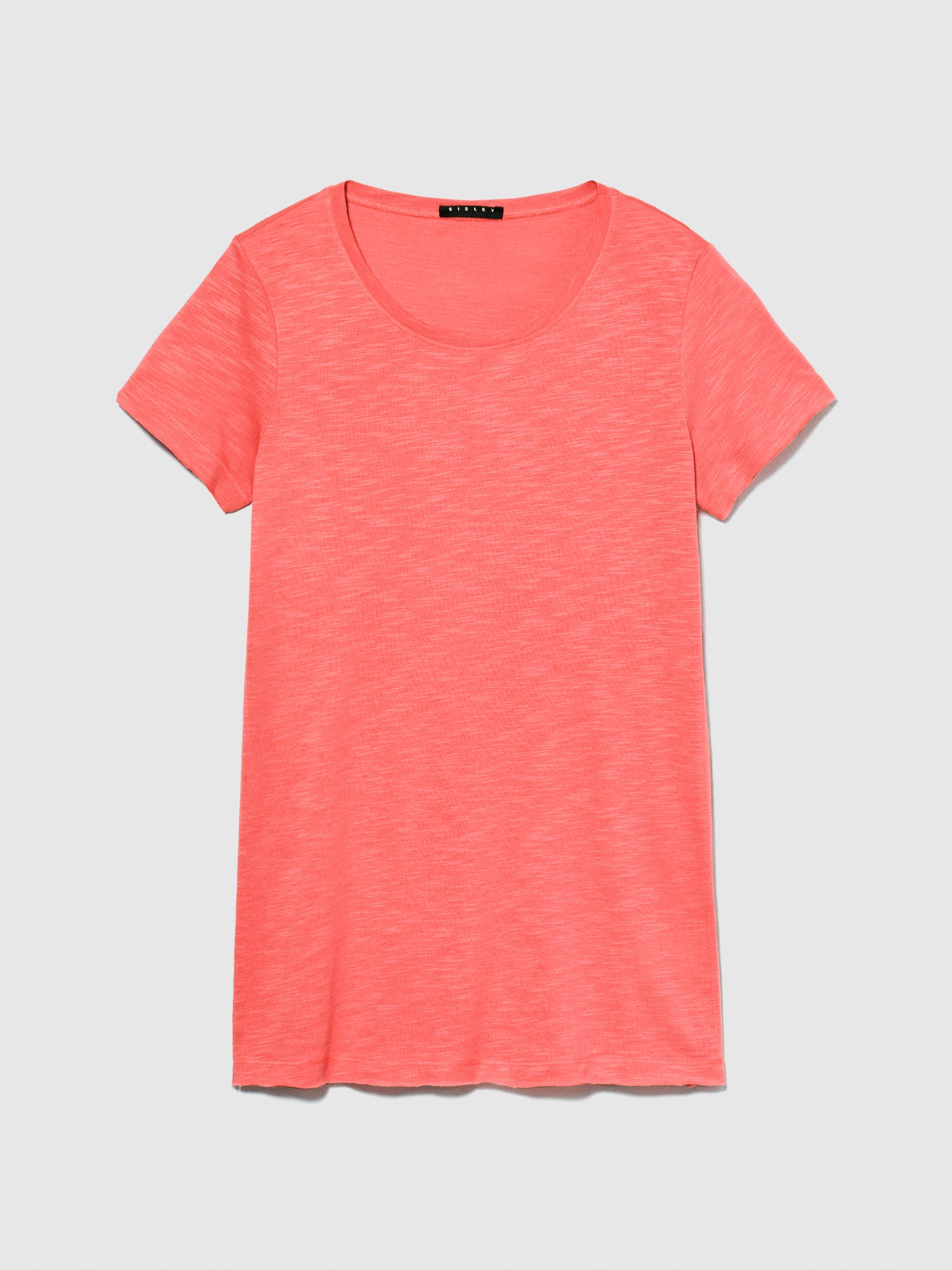 T-shirt girocollo da donna corallo | Sisley Outlet