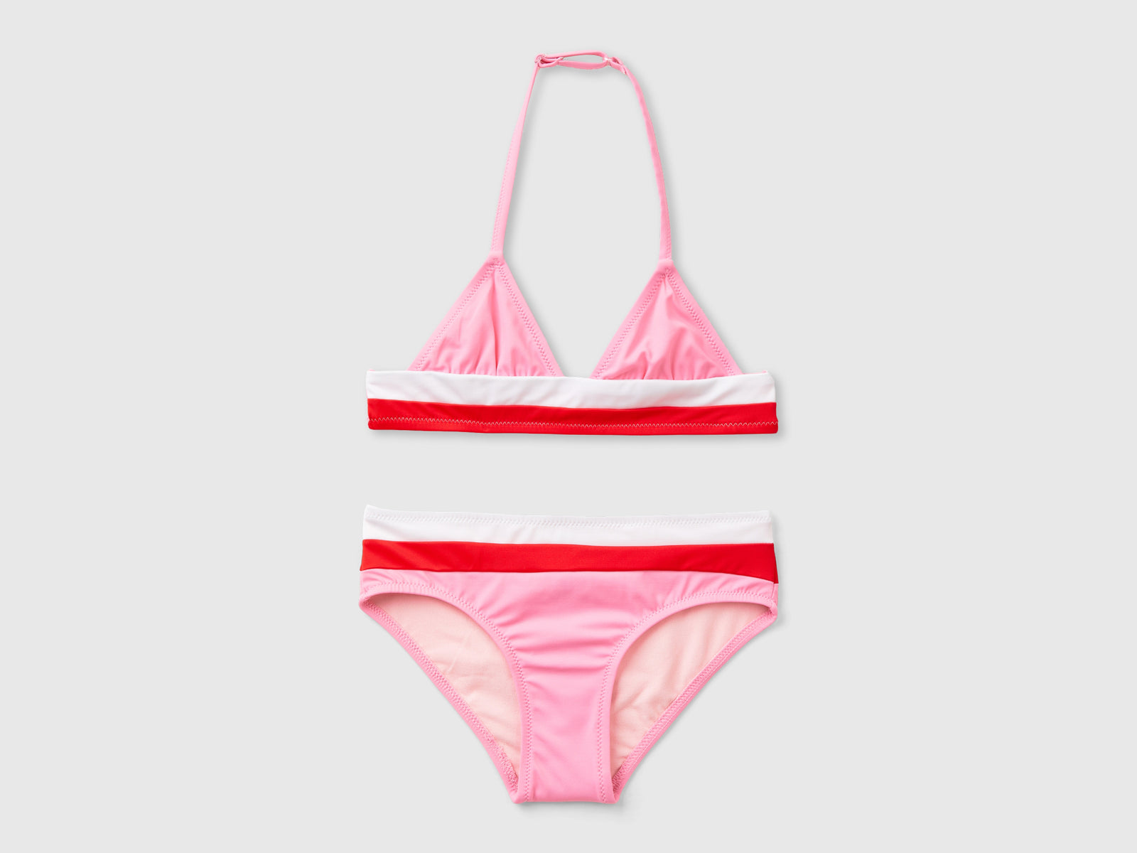 Bikini mare in ECONYL® da bambina rosa | Benetton Outlet