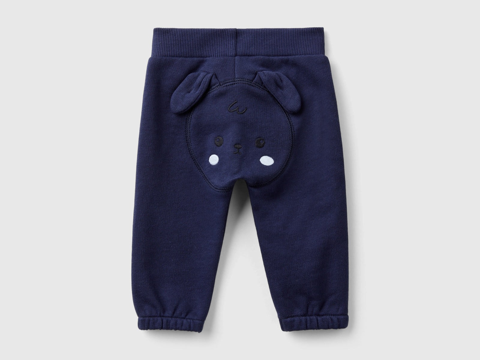 Pantaloni in felpa di cotone bio da neonato blu scuro 2 | Benetton Outlet