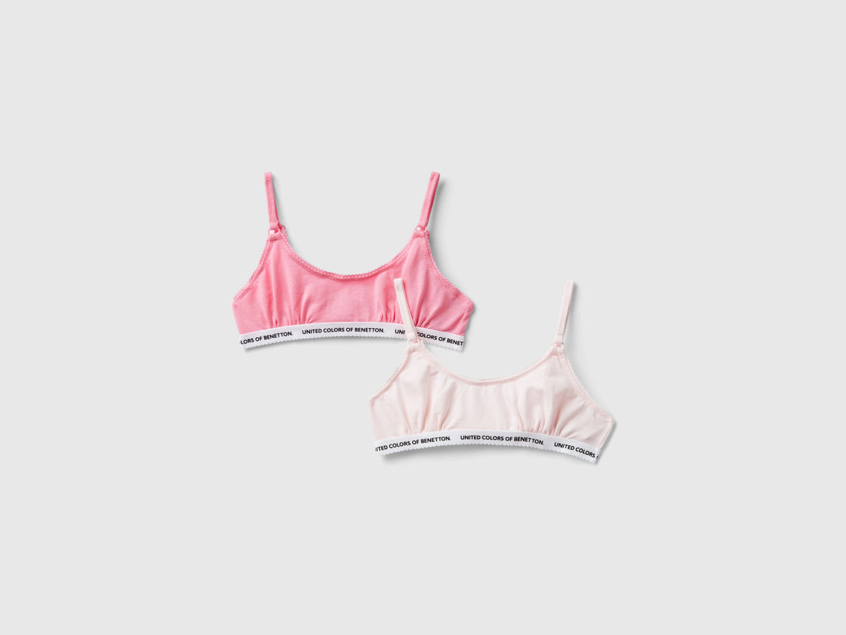 Due brassiere in cotone elasticizzato