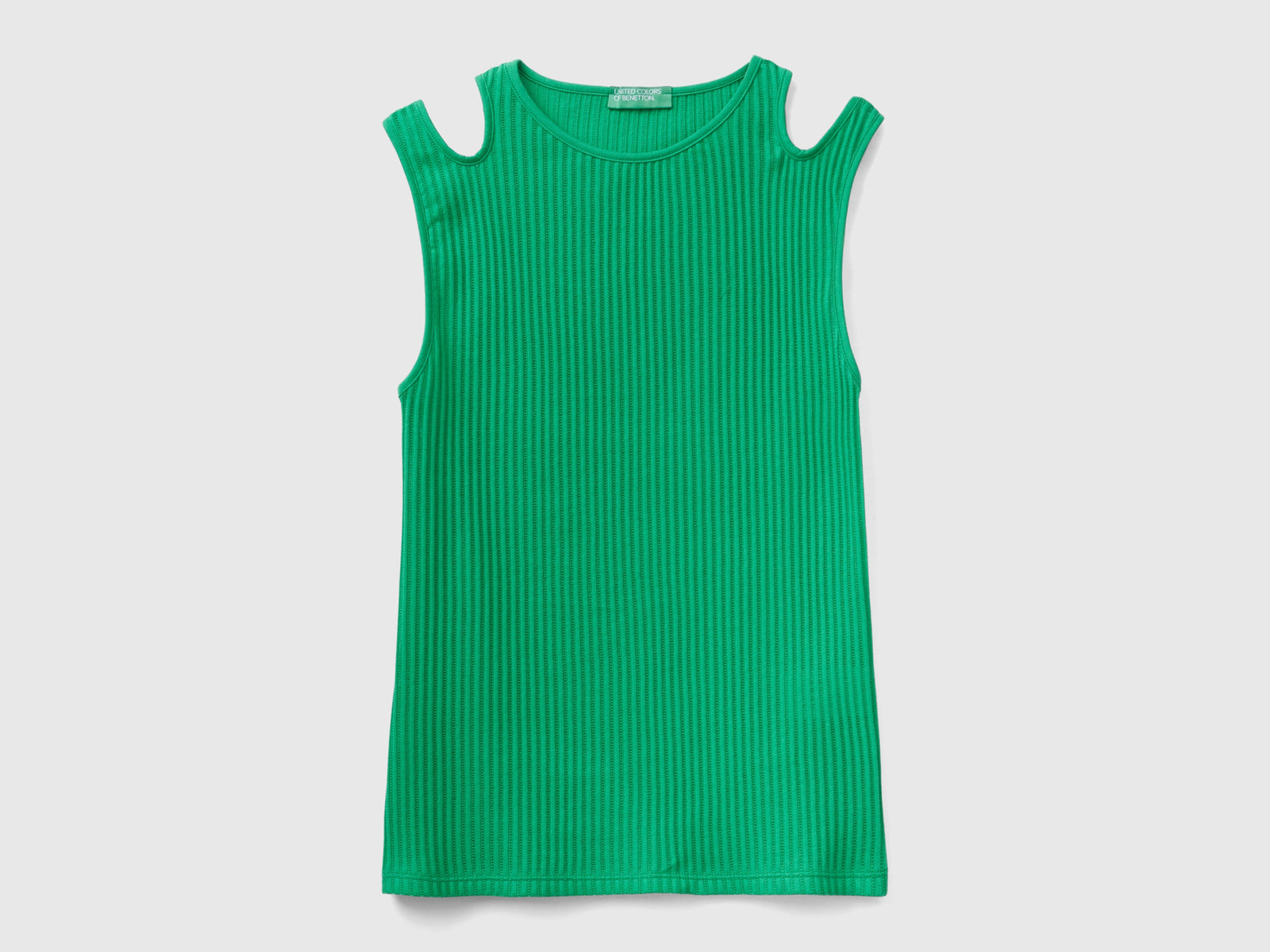Canotta cut out slim fit da donna verde | Benetton Outlet