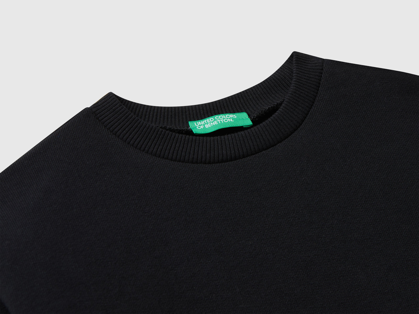 Felpa con stampa slogan da bambino nero 3 | Benetton Outlet