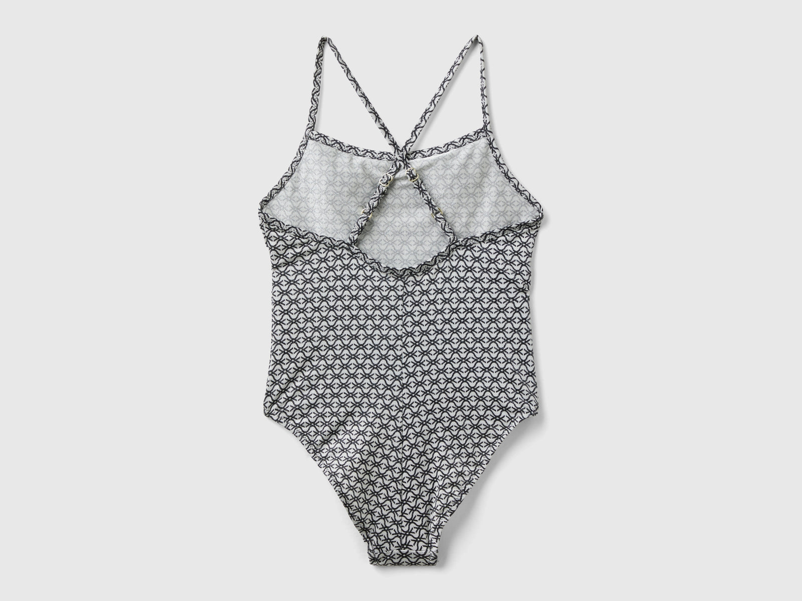 Costume intero Monogram da bambina nero 2 | Benetton Outlet