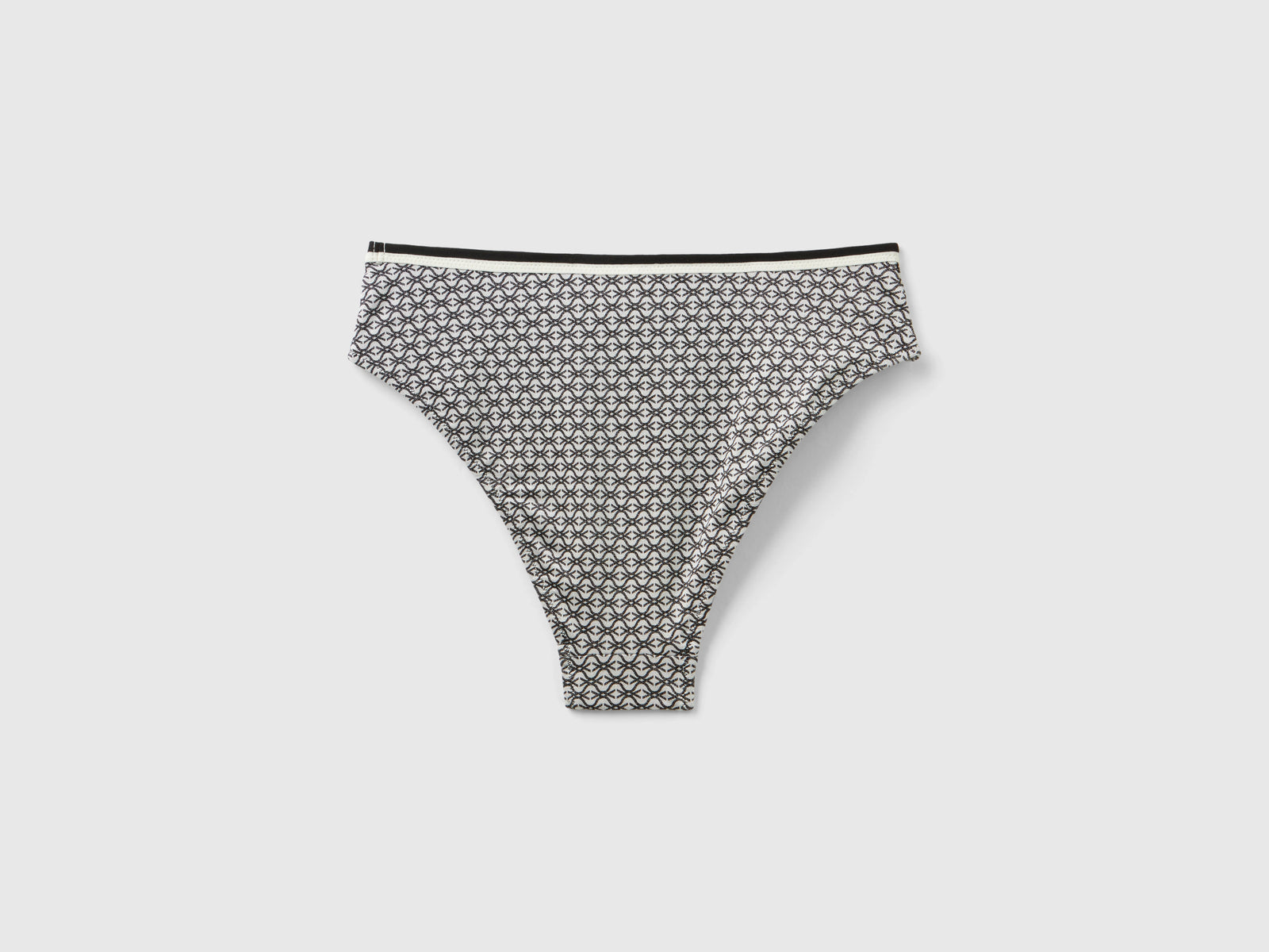 Monogram High-Waisted Swim Briefs da donna nero 2 | Benetton Outlet