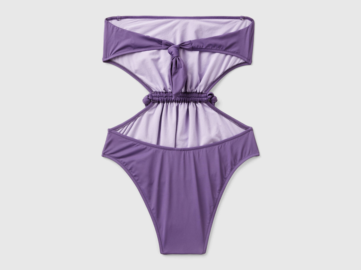 Traje de baño de una pieza con cordón en ECONYL®