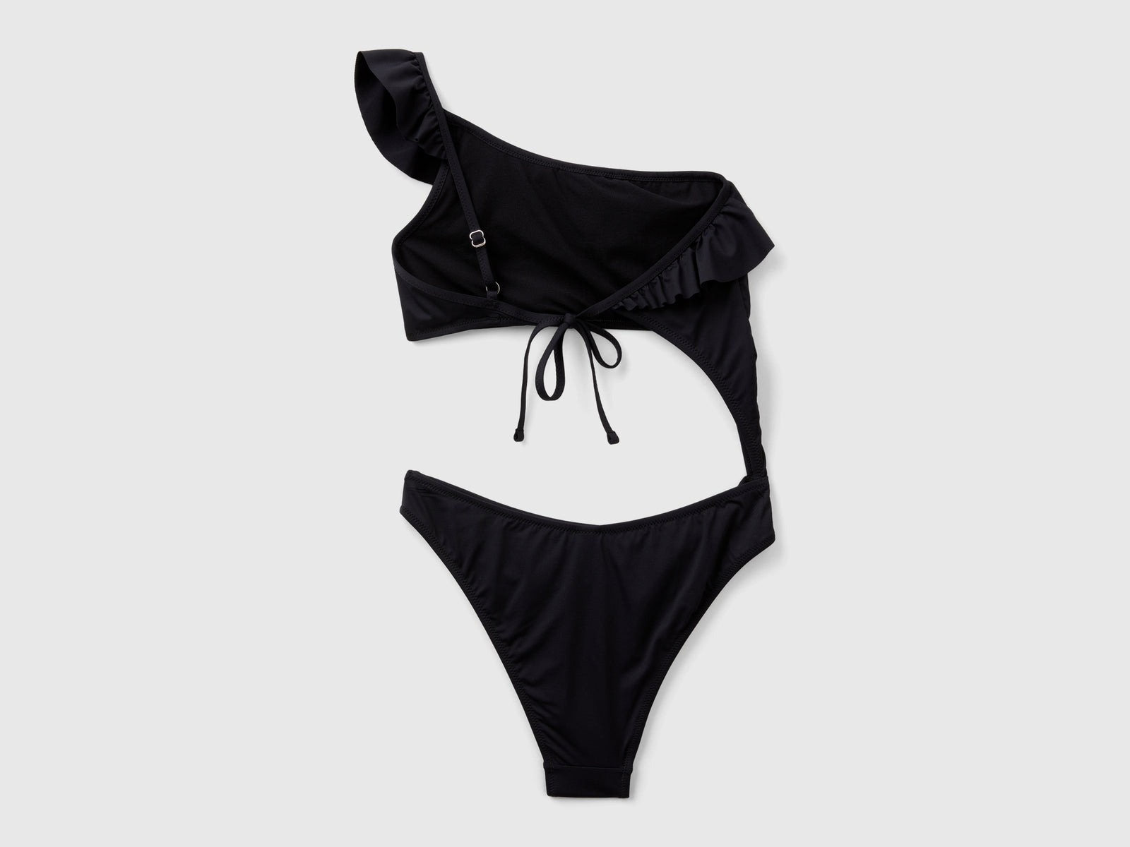Costume intero monospalla in ECONYL® da donna nero 2 | Benetton Outlet