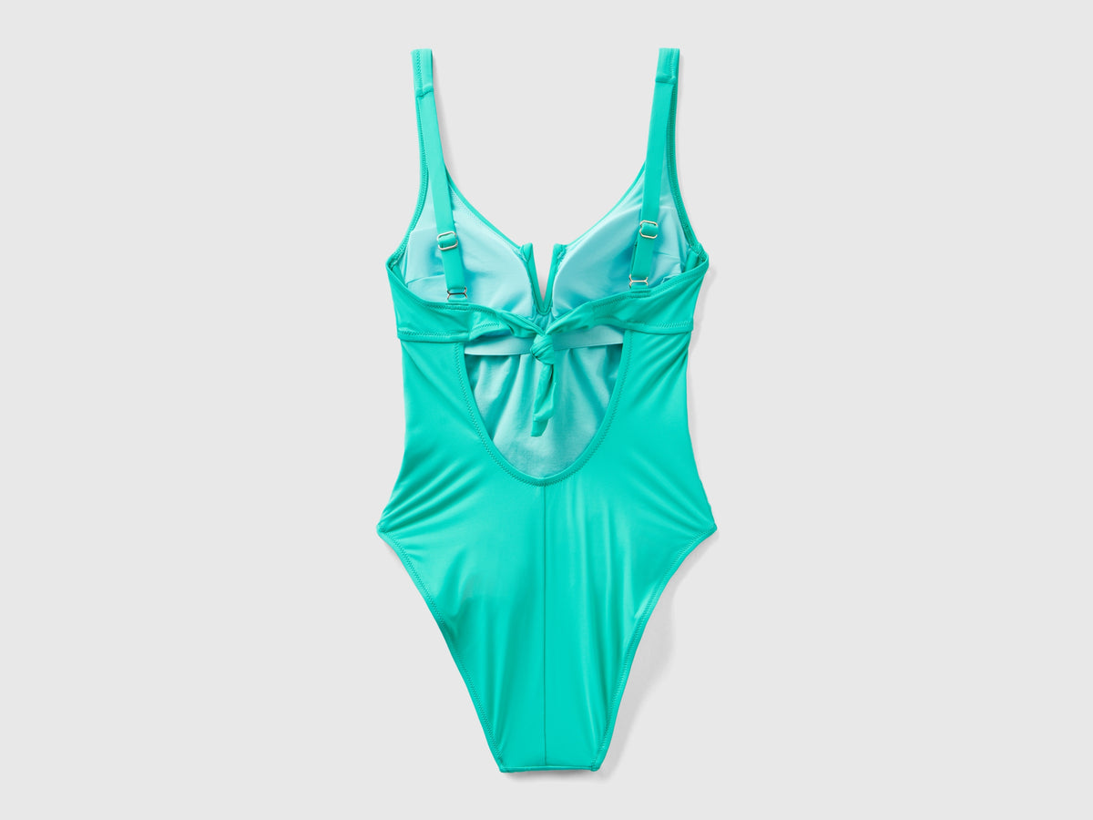 Costume in ECONYL® con dettaglio a V