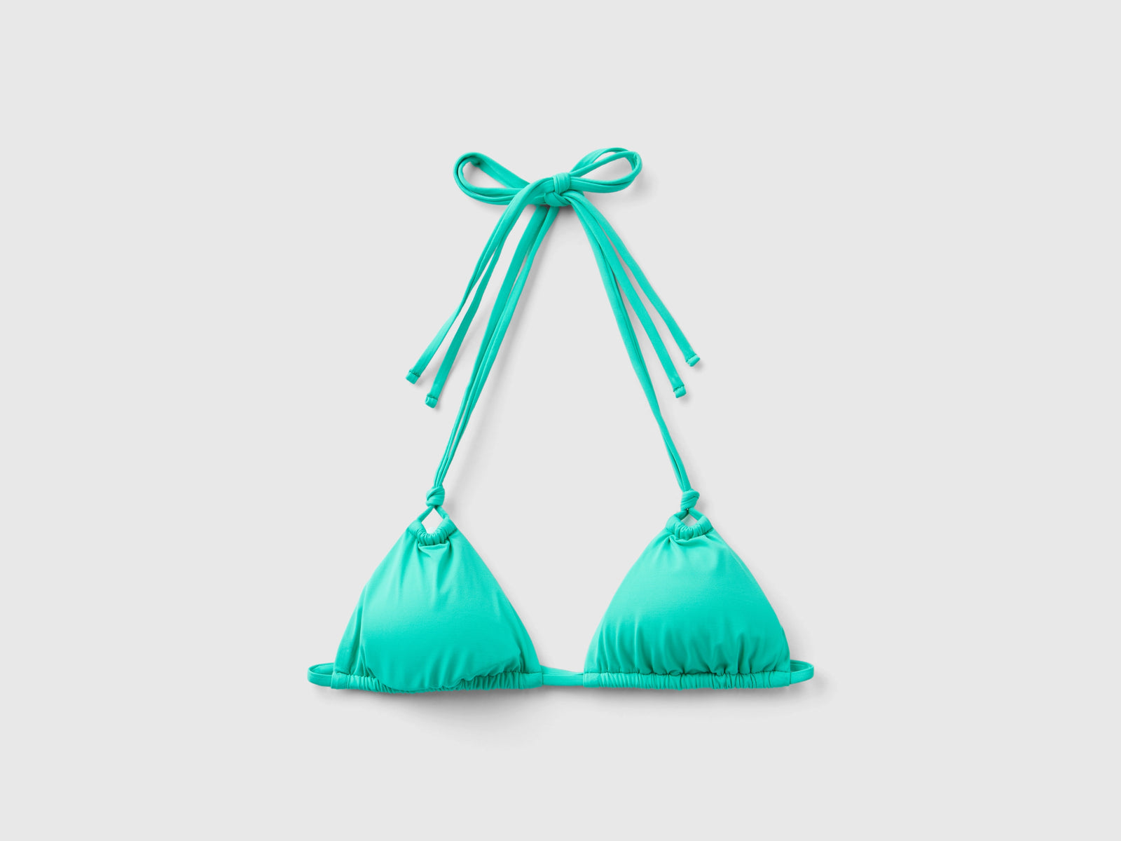 Triangolo mare scorrevole in ECONYL® da donna turchese | Benetton Outlet