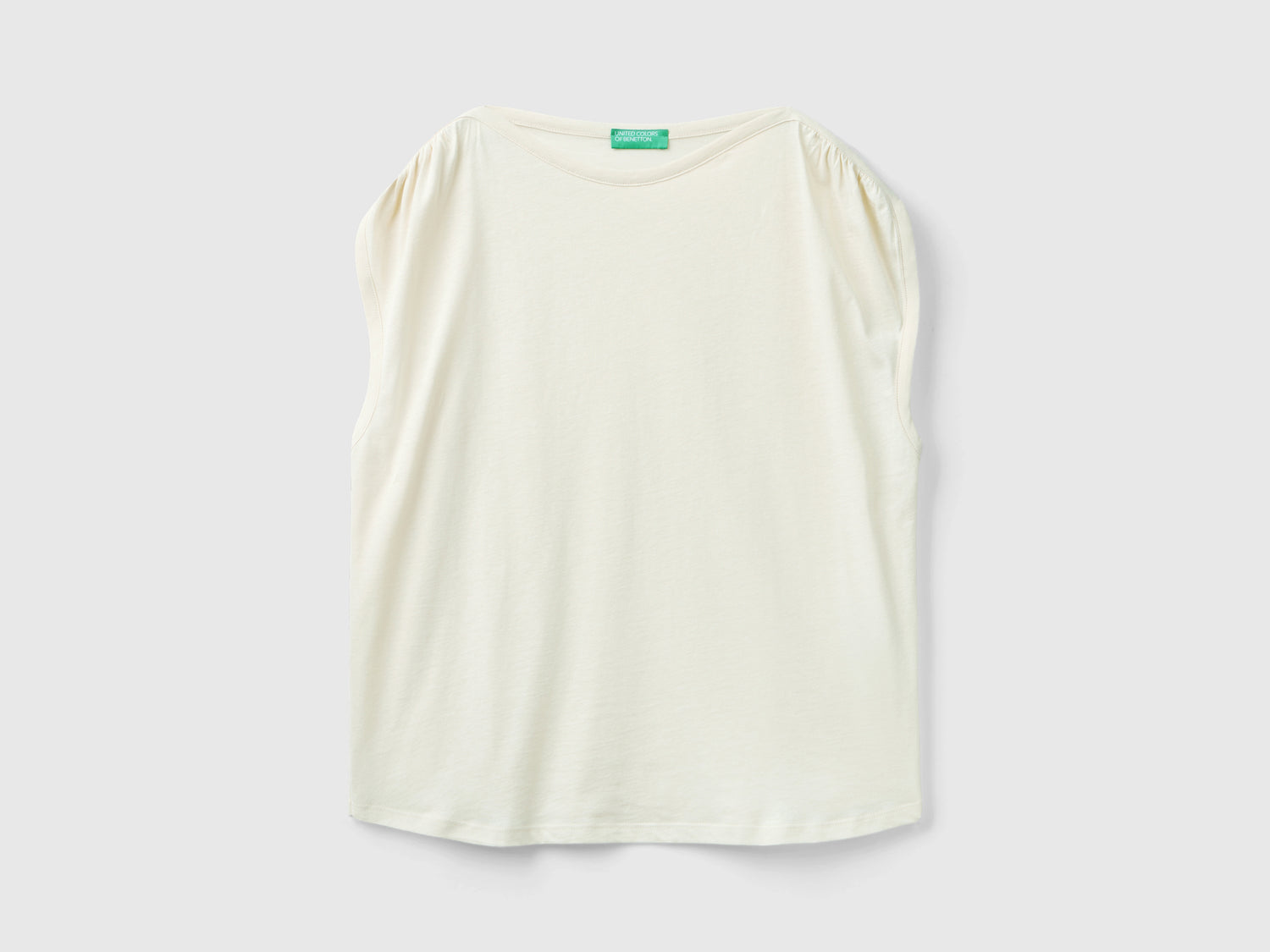 Top girocollo regular fit da donna beige | Benetton Outlet