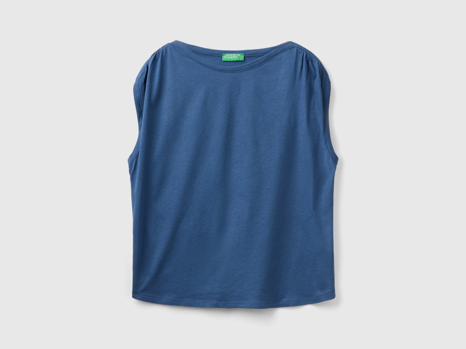 Top girocollo regular fit da donna avio | Benetton Outlet