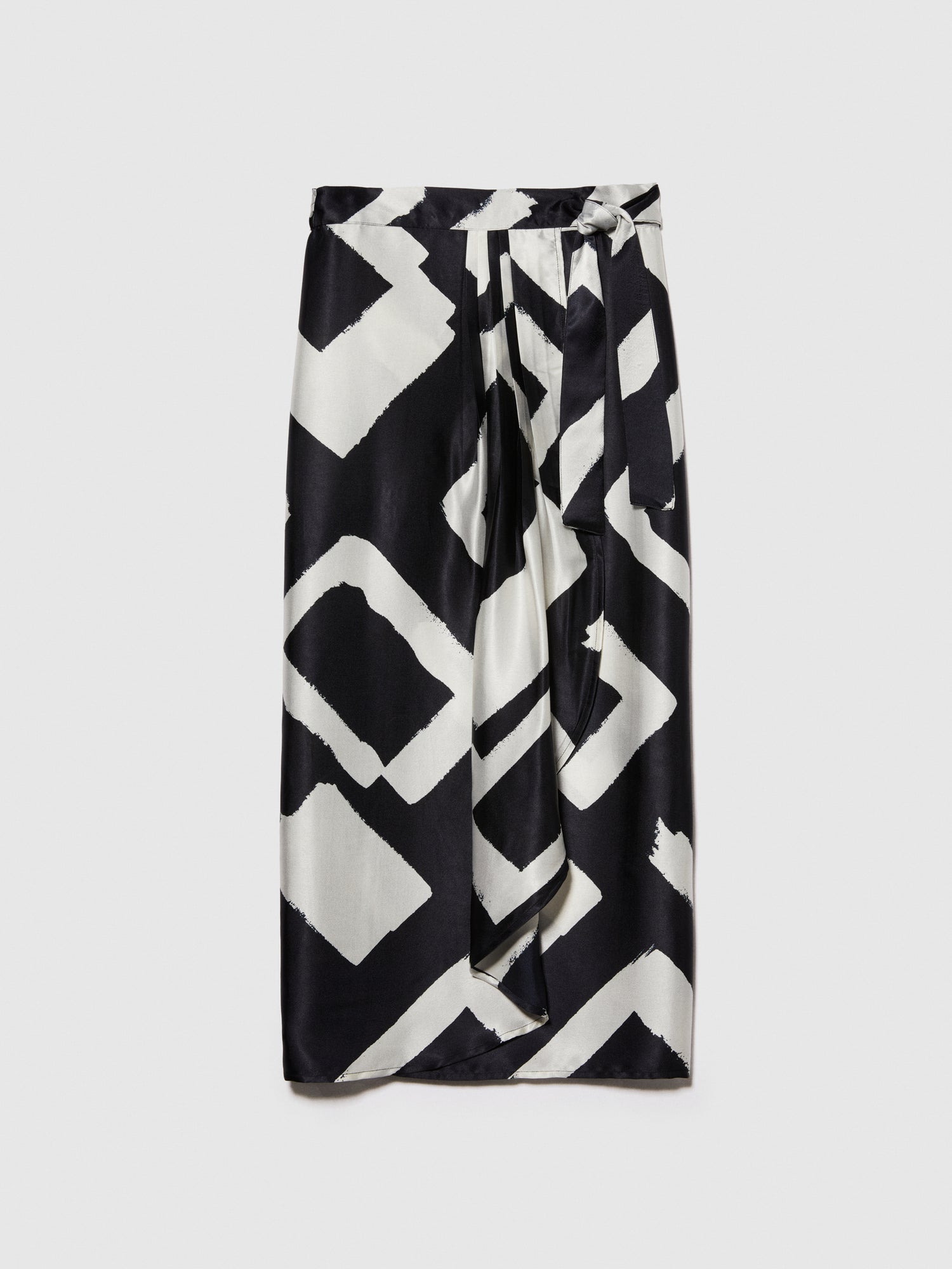 Gonna pareo stampata da donna nero | Sisley Outlet