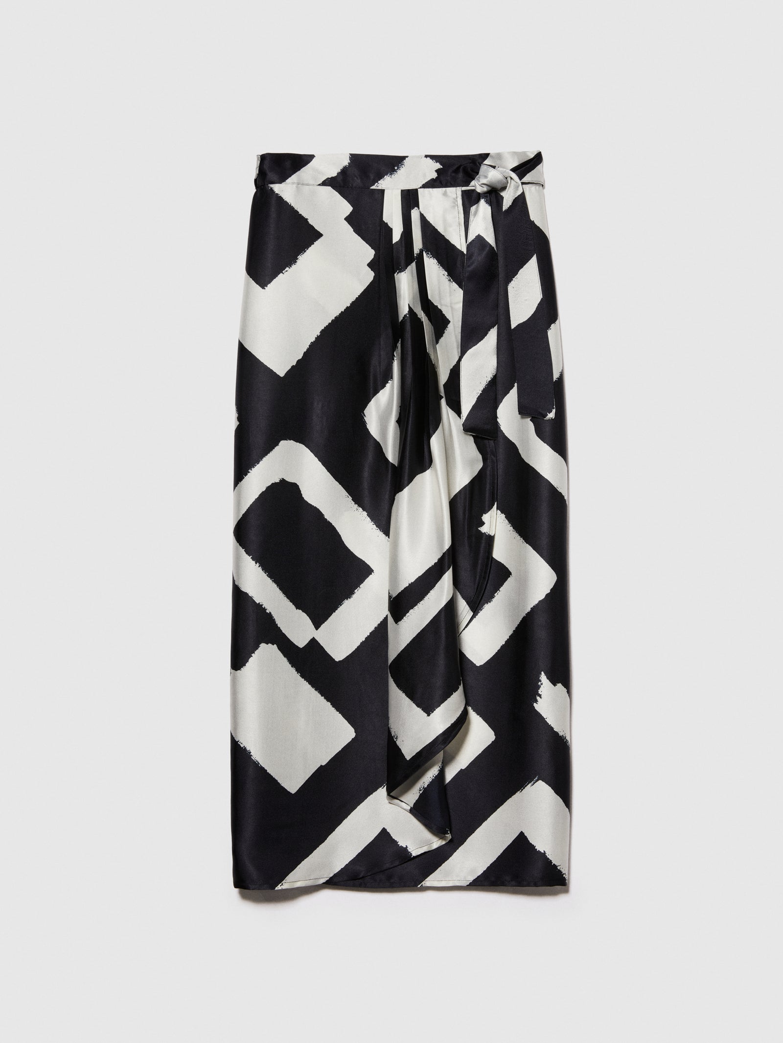 Gonna pareo stampata da donna nero | Sisley Outlet