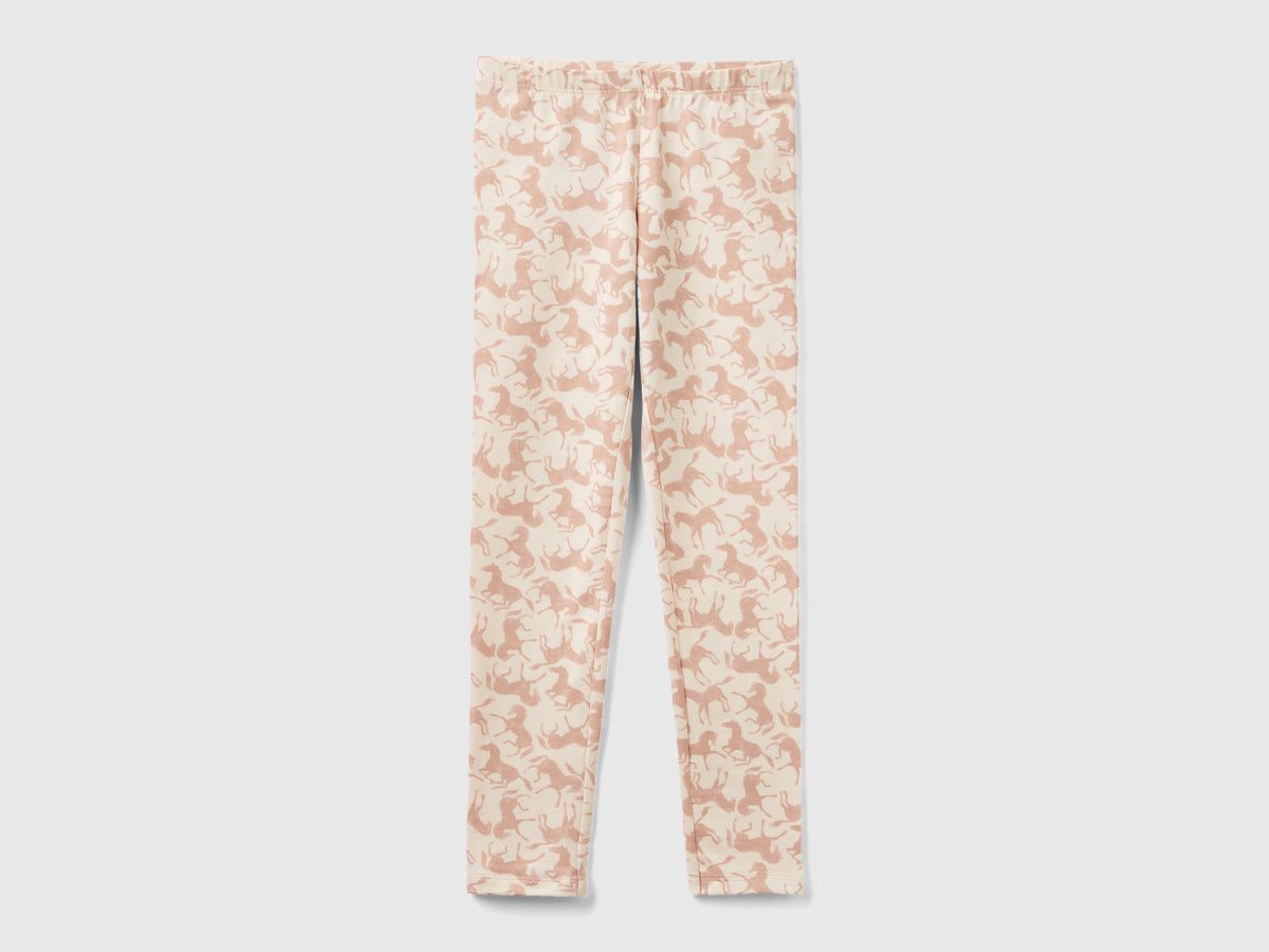 Leggings con stampa cavalli