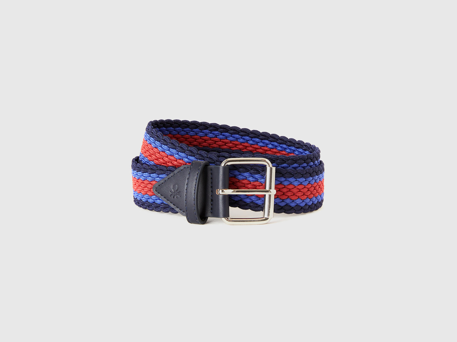 Cintura in nastro a righe da uomo blu scuro | Benetton Outlet