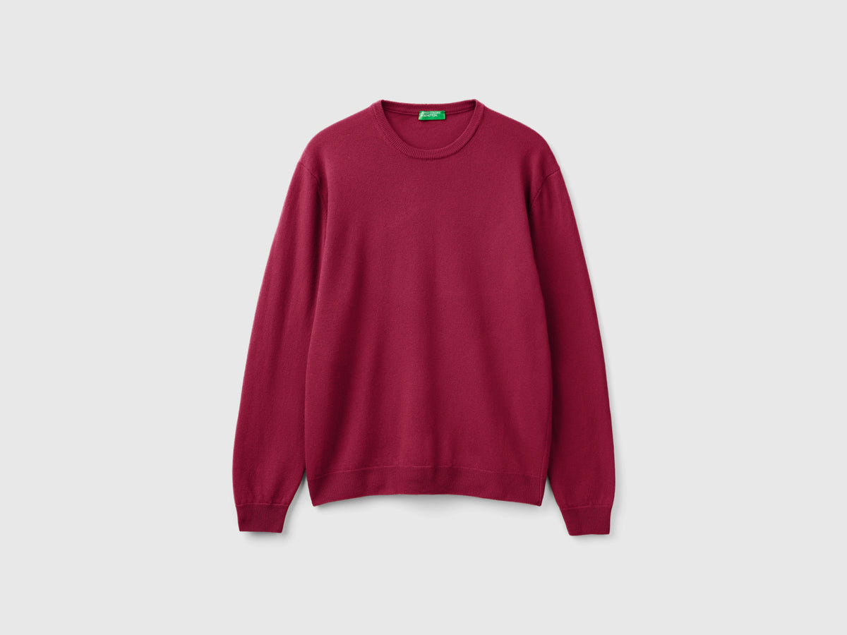 Maglia girocollo in pura lana Merino