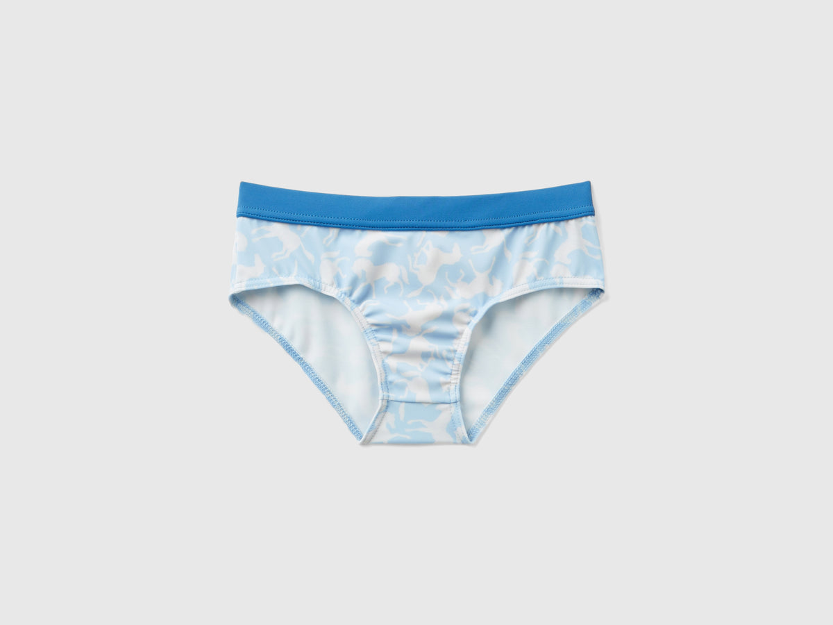 Swim briefs with horse print
