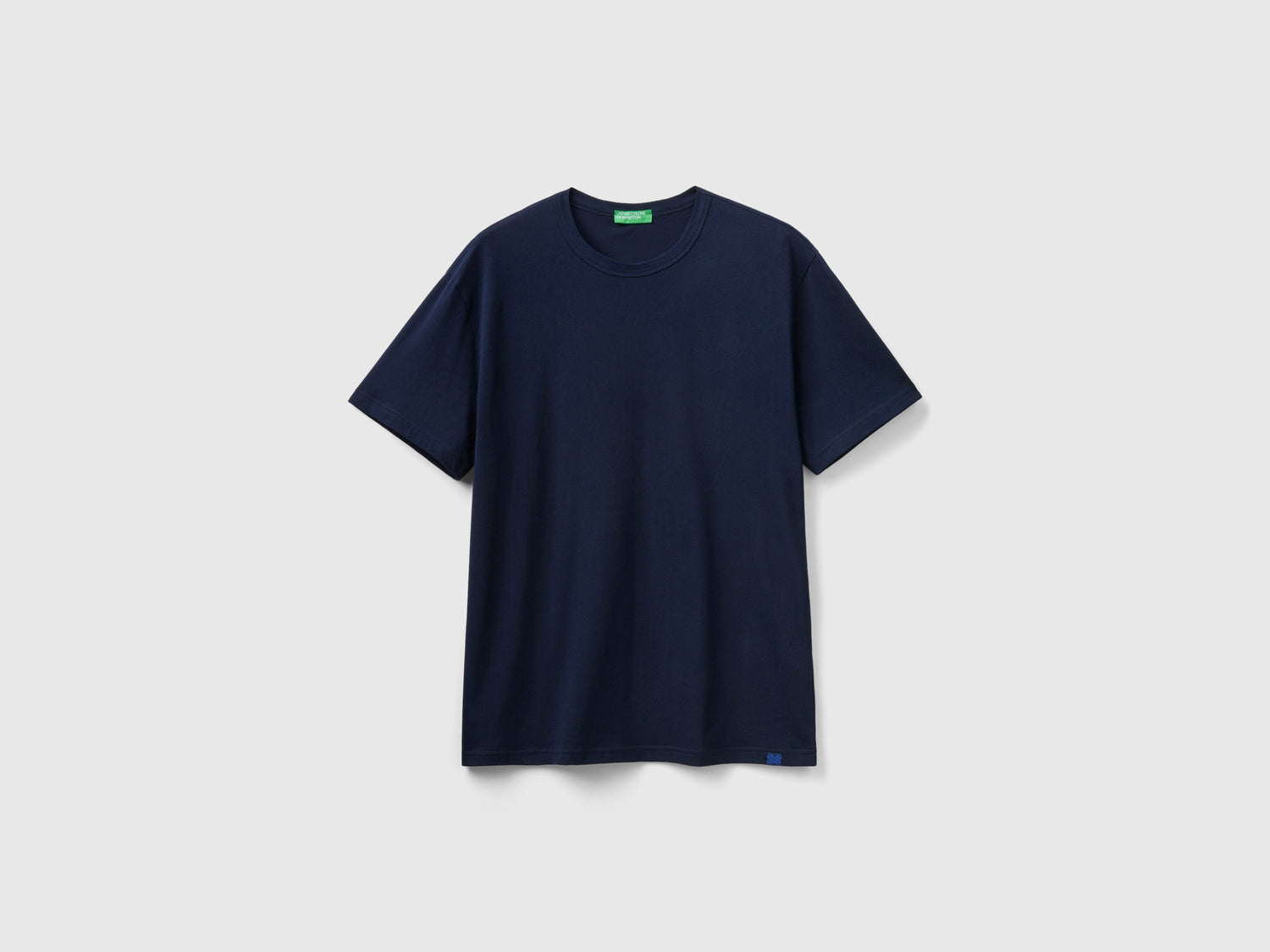 Maglietta in caldo cotone da uomo blu scuro | Benetton Outlet