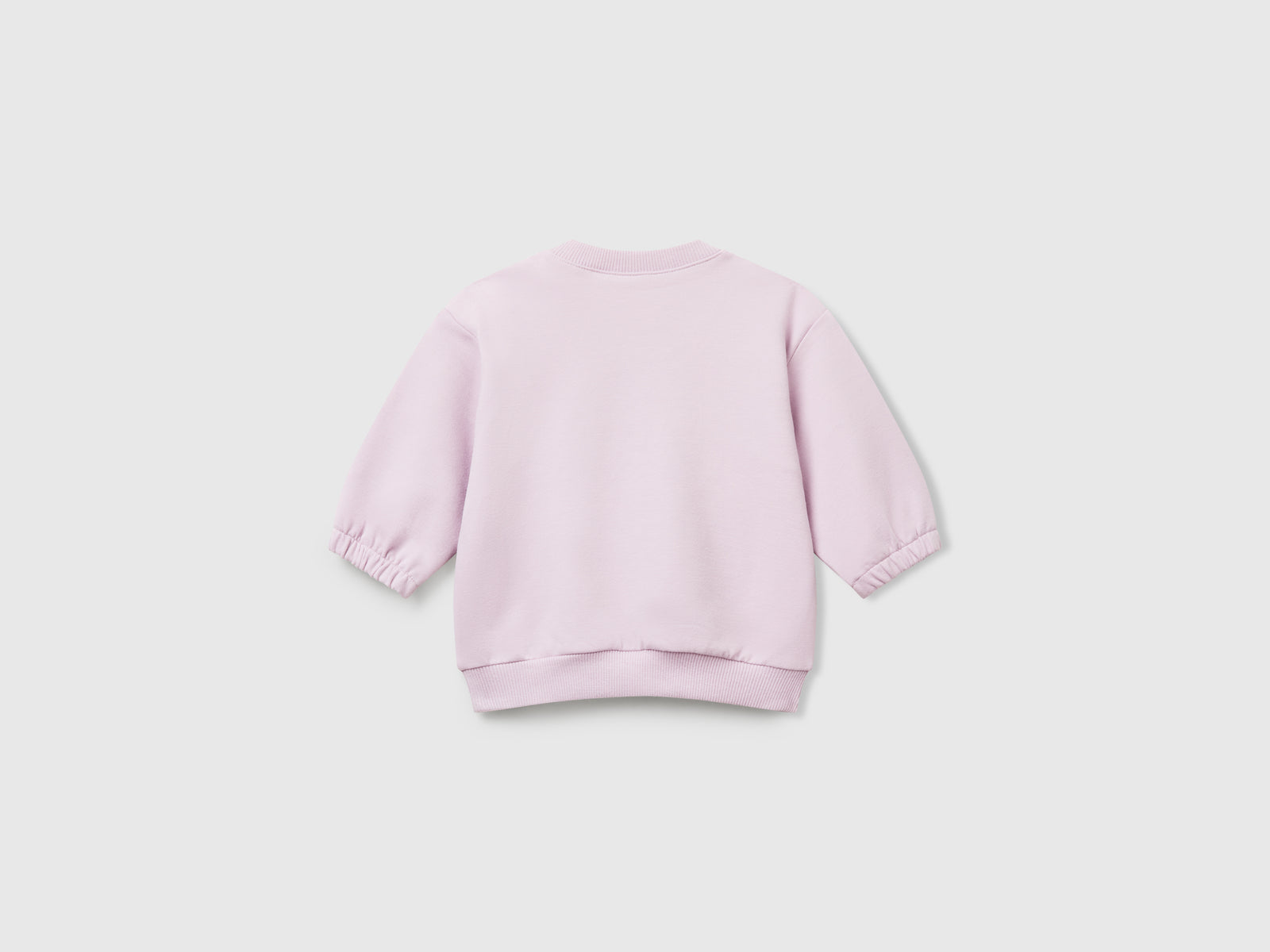 Felpa con ricamo e patch da neonato lavanda 2 | Benetton Outlet