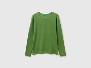 T-shirt a manica lunga in puro cotone