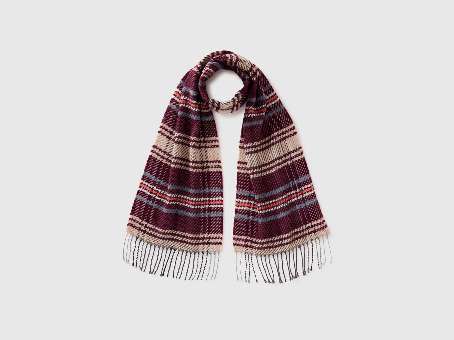 Sciarpa tartan da uomo marrone | Benetton Outlet