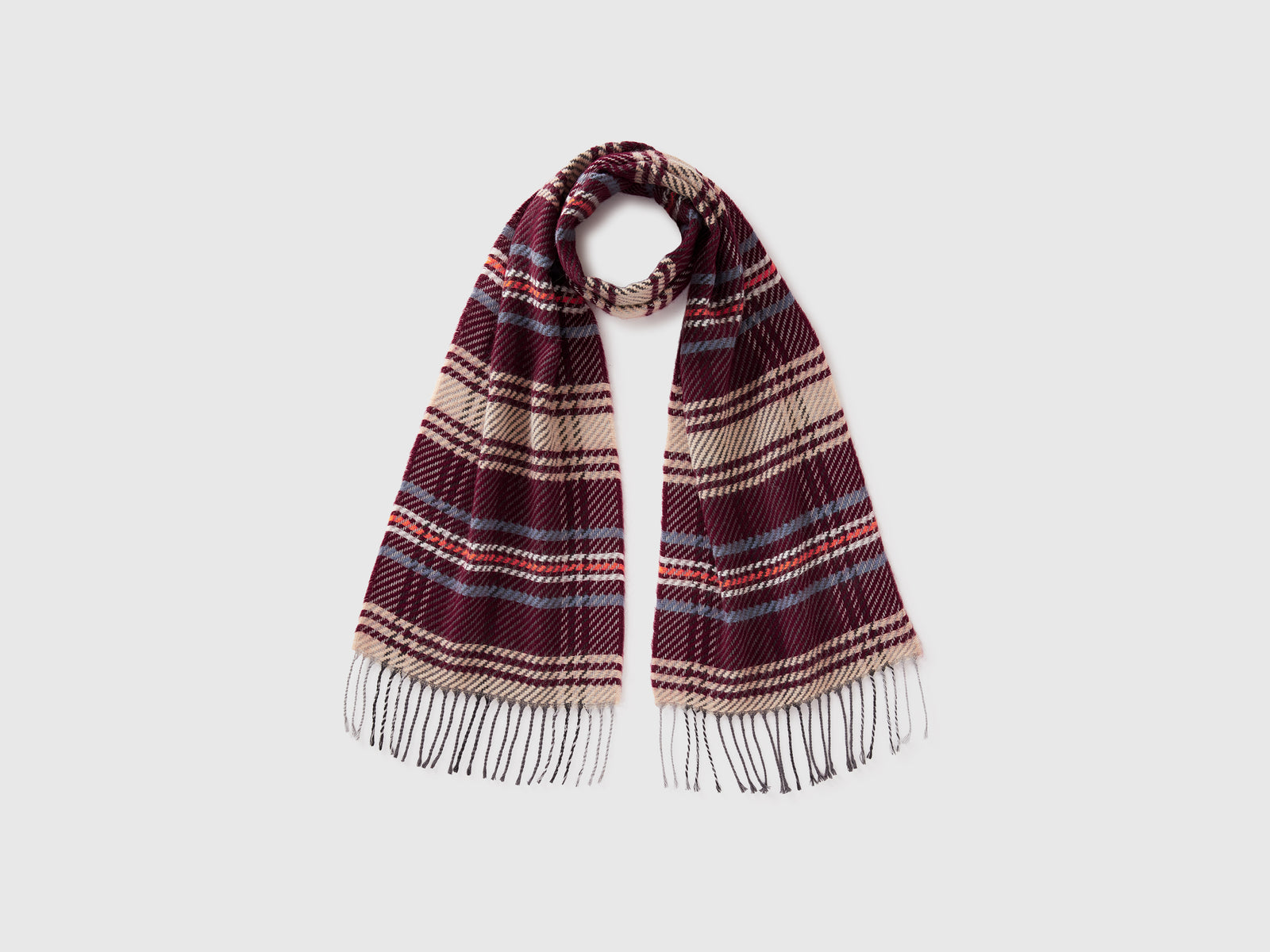 Sciarpa tartan da uomo marrone | Benetton Outlet