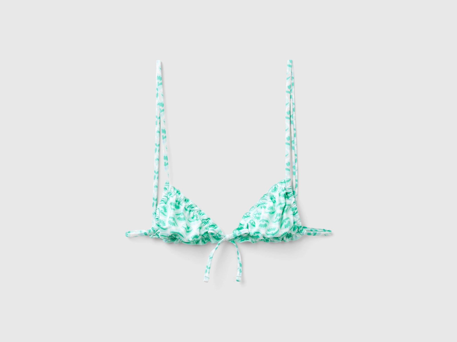Triangolo mare con stampa fiori da donna turchese | Benetton Outlet