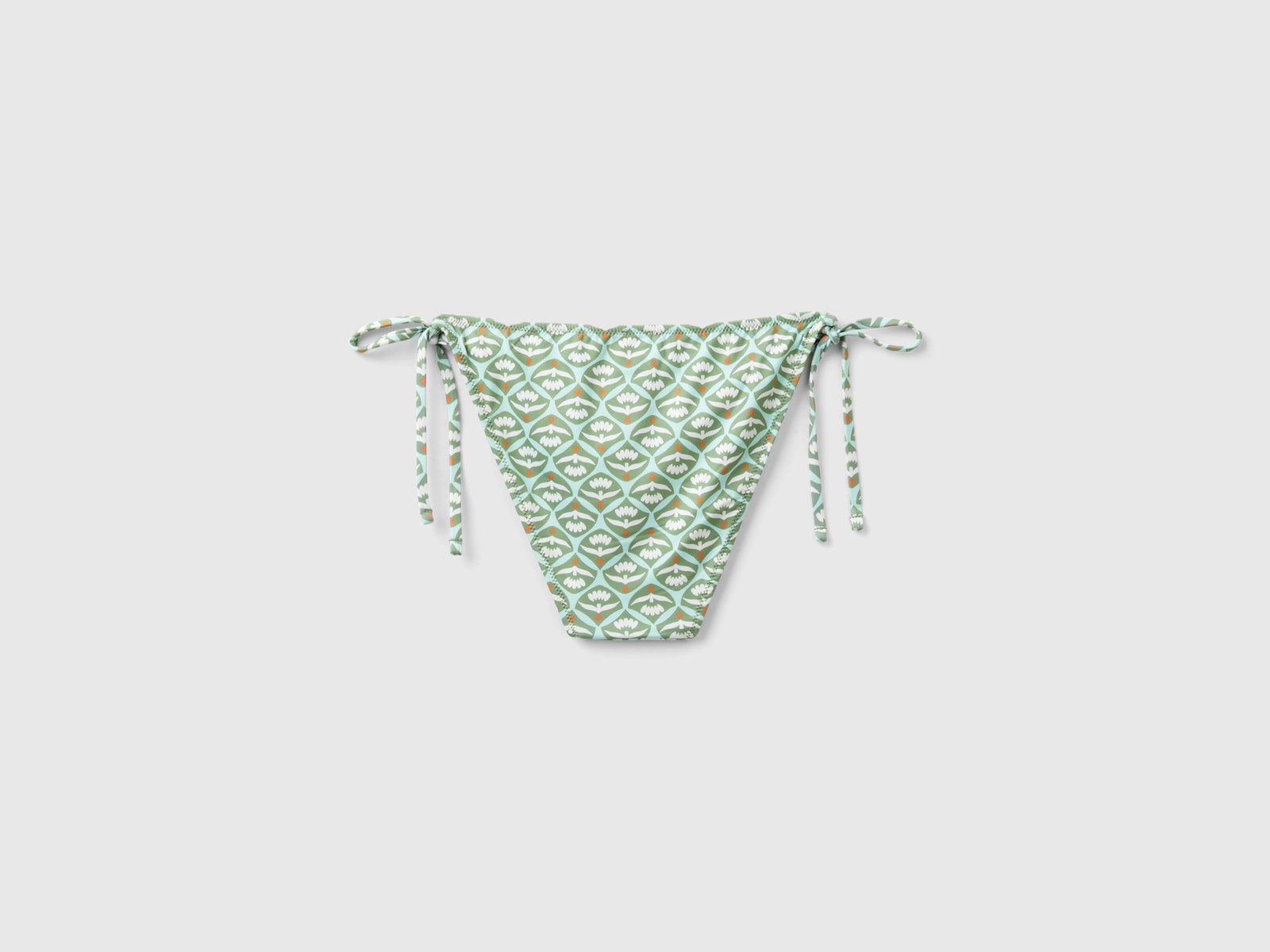 Slip mare con laccetti e stampa fiori da donna verde militare 2 | Benetton Outlet