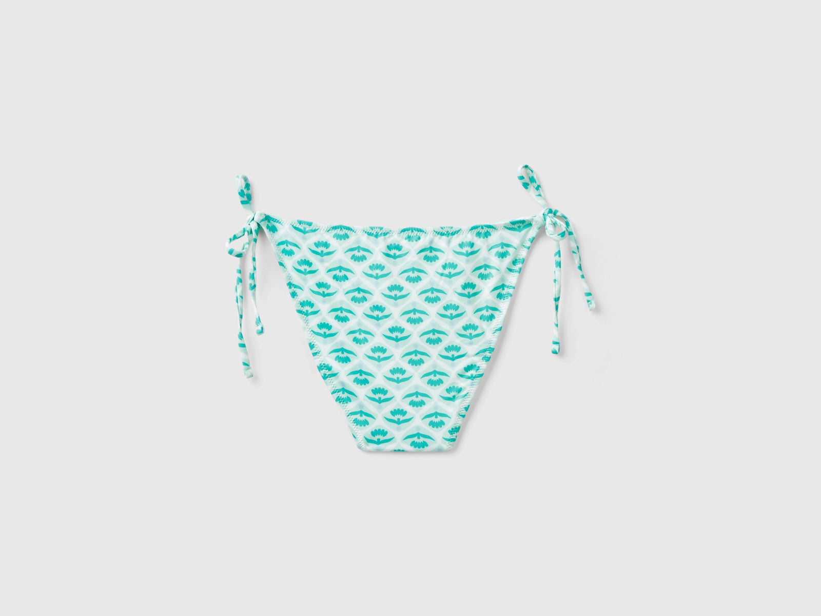 Slip mare con laccetti e stampa fiori da donna turchese 2 | Benetton Outlet