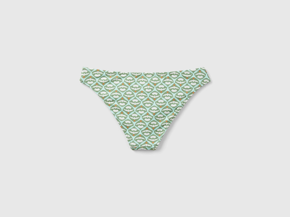 Slip costume con stampa fiori