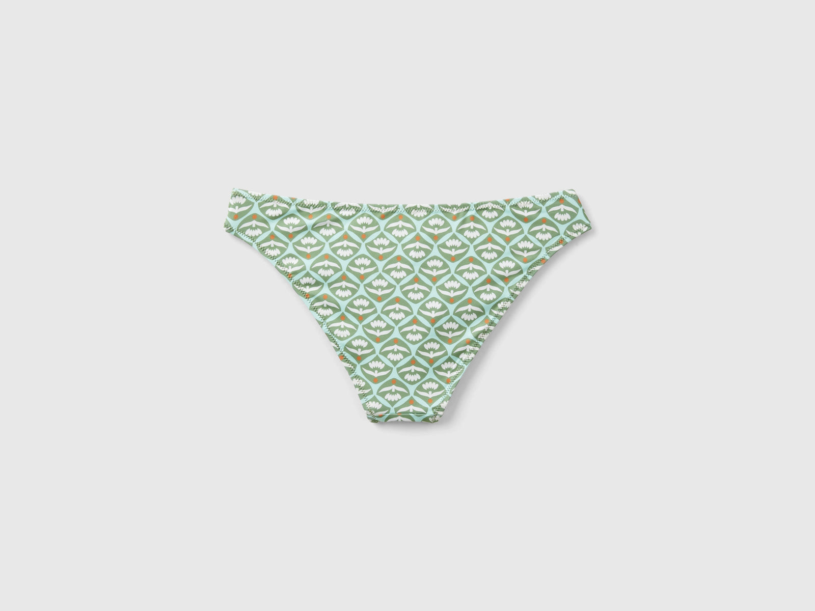 Slip costume con stampa fiori da donna verde militare 2 | Benetton Outlet