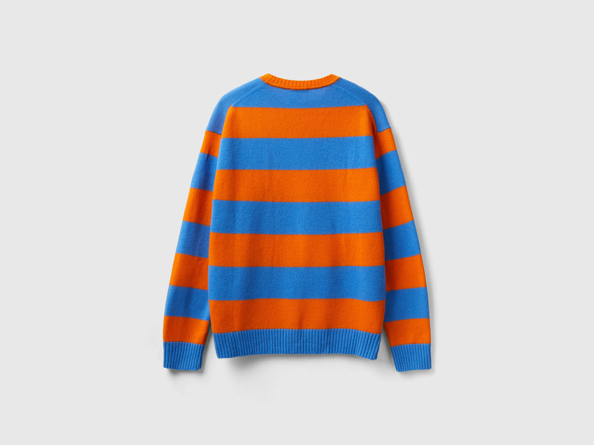 Maglione a righe bicolor