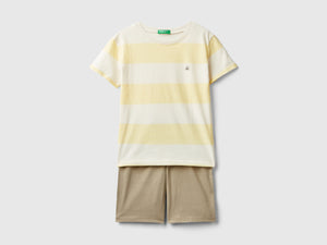 Pigiama con maglia a righe