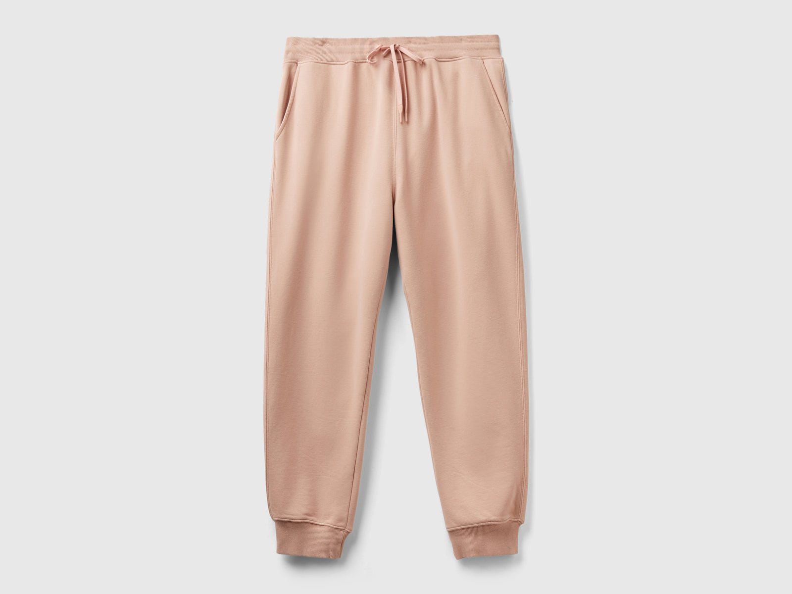 Joggers in misto cotone bio da uomo rosa tenue | Benetton Outlet