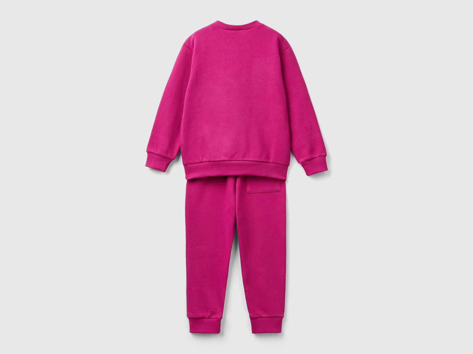 Tuta in felpa con logo da bimbo fucsia 2 | Benetton Outlet