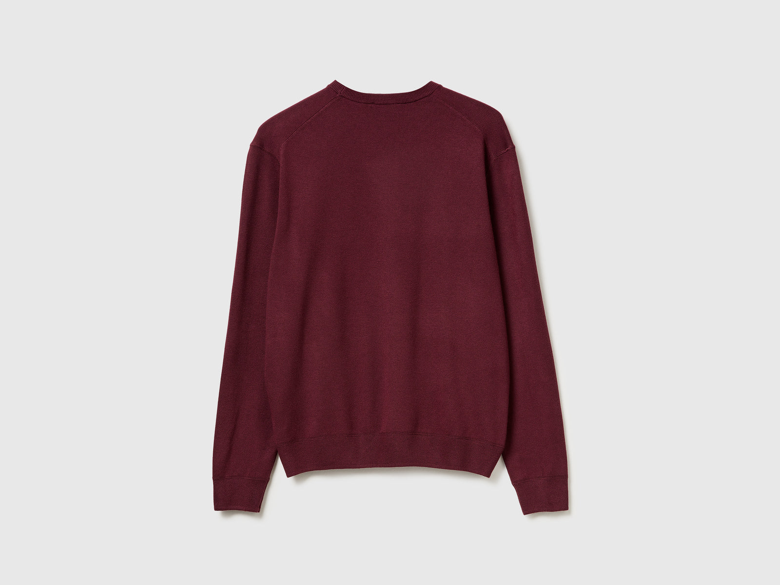 Maglione in misto viscosa da uomo bordeaux 2 | Benetton Outlet