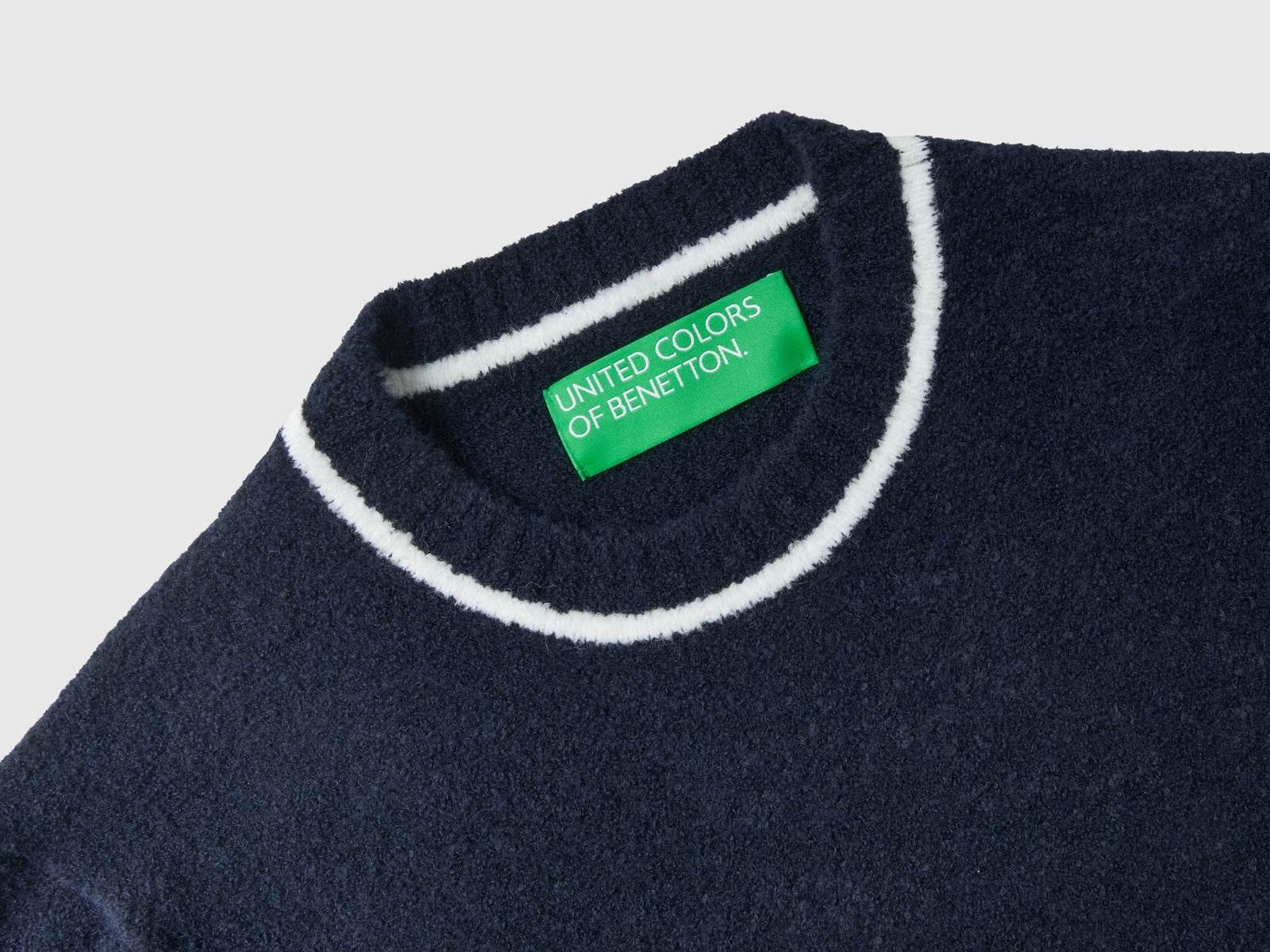 Maglia in misto lana e viscosa da uomo blu scuro 3 | Benetton Outlet