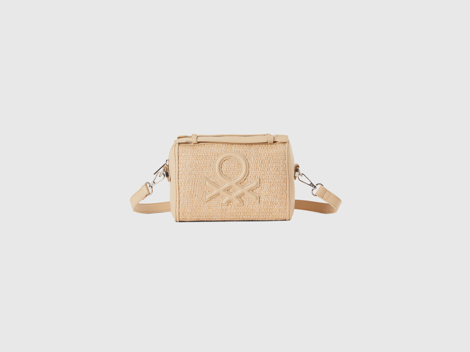 Borsa piccola effetto rafia da donna beige | Benetton Outlet